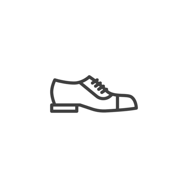 新郎の靴ラインアイコン — ストックベクタ