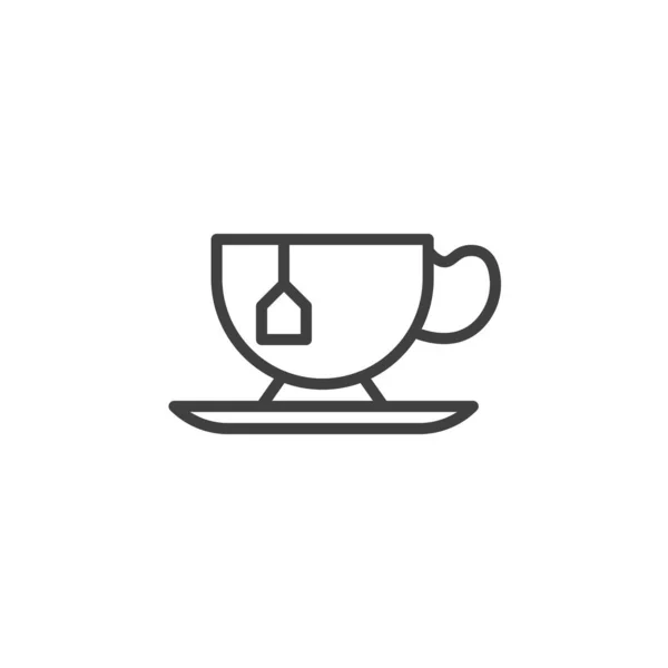 Cup of herbal tea line icon — 스톡 벡터