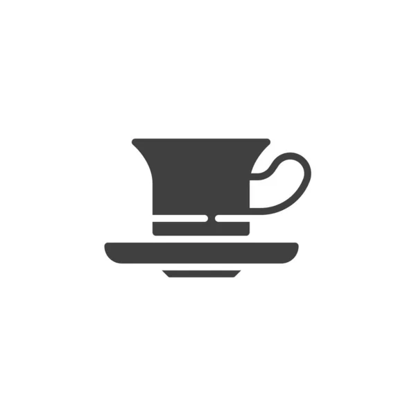 Cappuccino tasse à café icône vectorielle — Image vectorielle