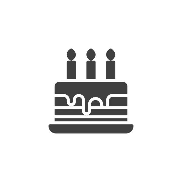 Cake on stand tray vector icon — 스톡 벡터