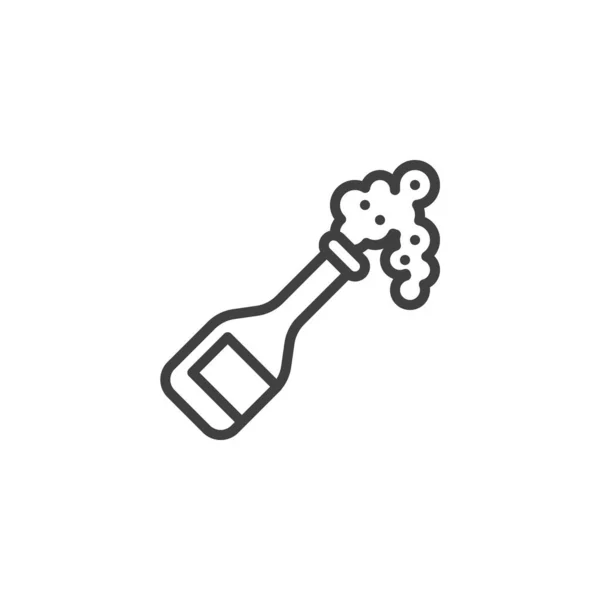 香槟爆炸线图标 — 图库矢量图片