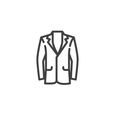 Erkek ceketi çizgisi simgesi