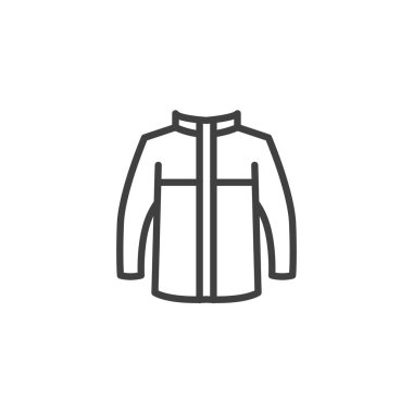 Uzun kollu erkek ceketi çizgisi simgesi