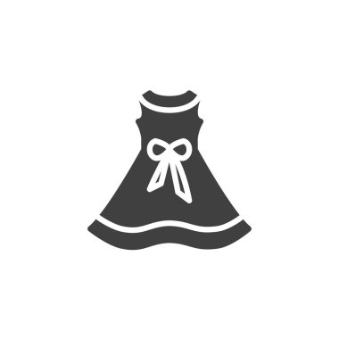Kurdele vektör simgesi olan kız elbisesi