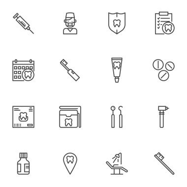 Mobil uygulama ve web tasarımı için doğrusal biçim simgeleri kümesi, basitçe vektör illüstrasyonuName     