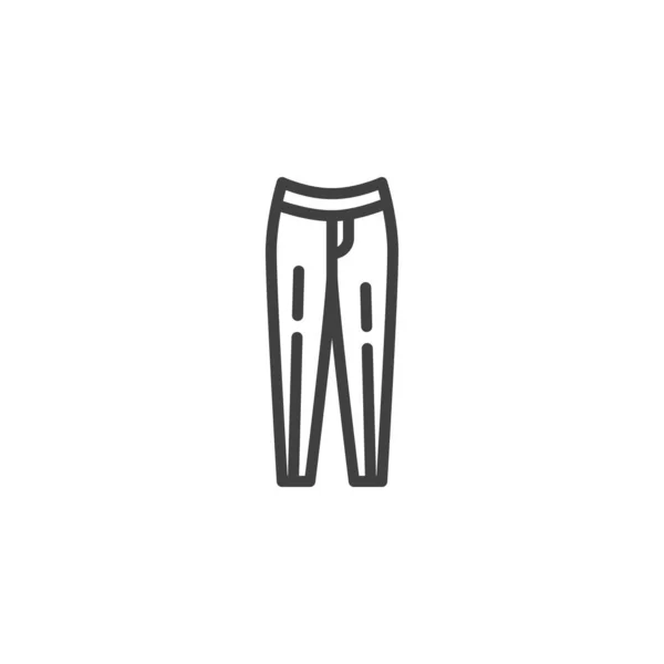 Female pants line icon — Stock Vector