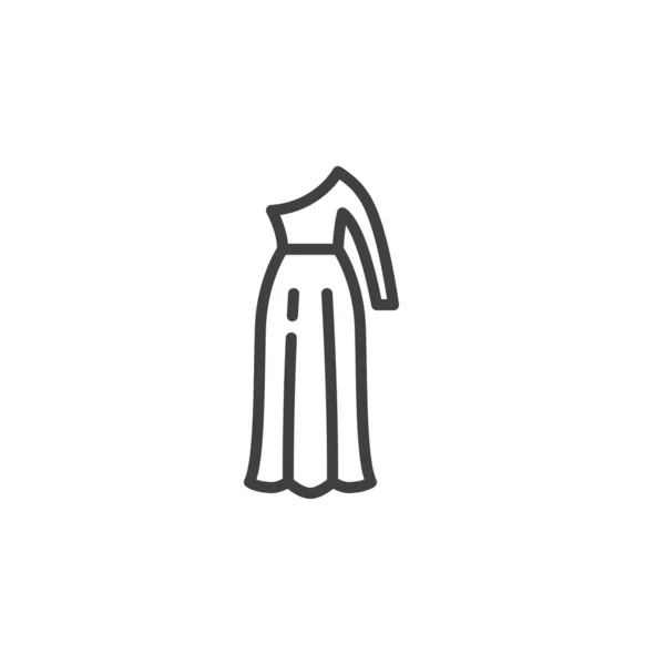 Um ícone de linha de vestido de ombro —  Vetores de Stock