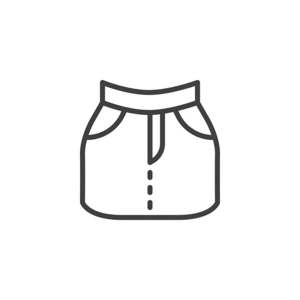 Mujer falda línea icono — Vector de stock