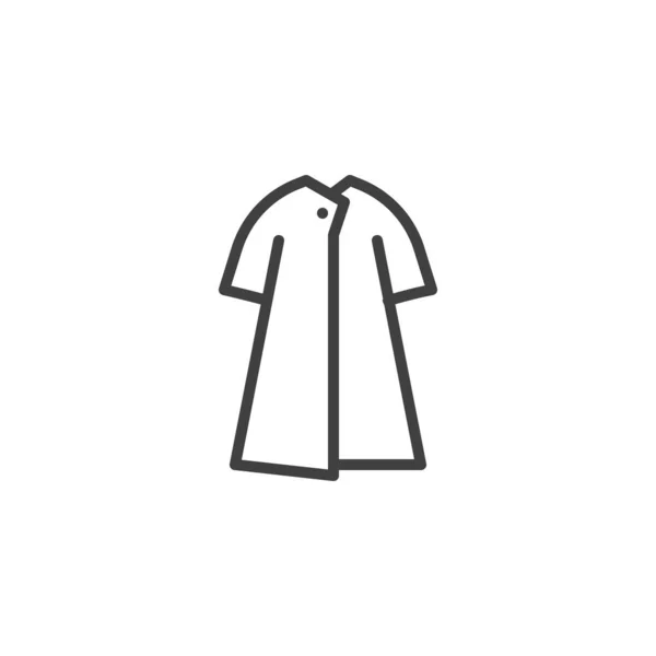Női kabát vonal ikon — Stock Vector