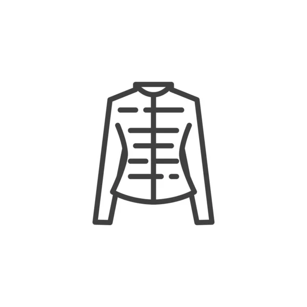 Női dzseki vonal ikon — Stock Vector