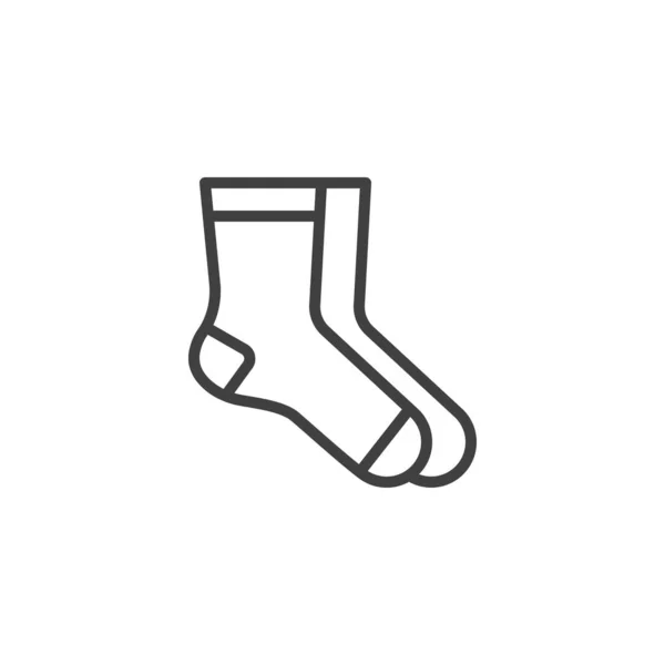 Pair of socks line icon — Stock Vector