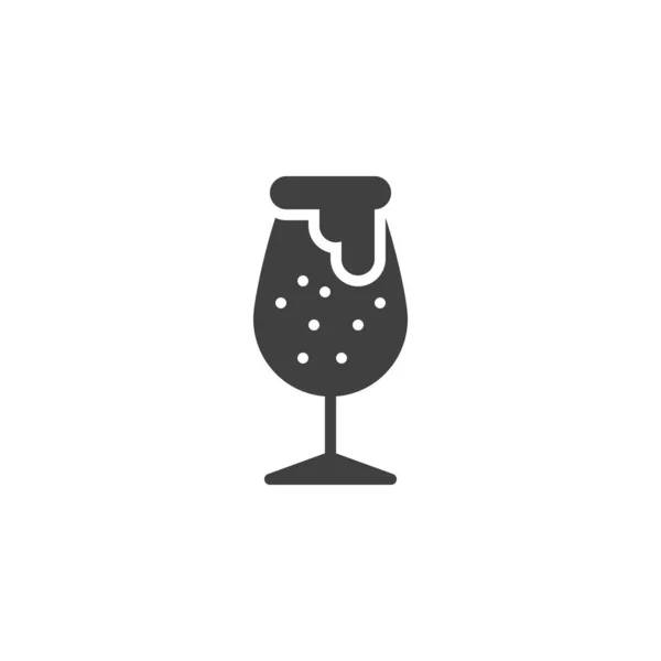 Lager bière verre vecteur icône — Image vectorielle
