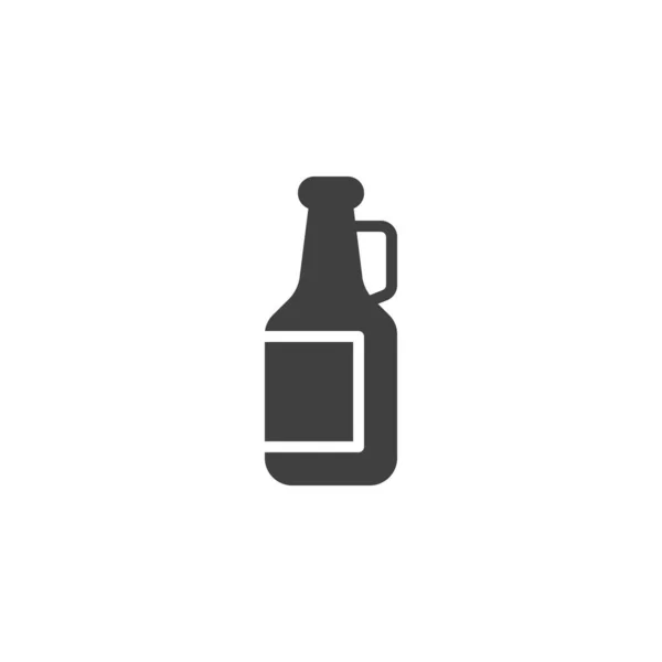 Cerveza botella vector icono — Vector de stock