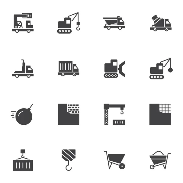 Construction industry vector icons set — Stock Vector
