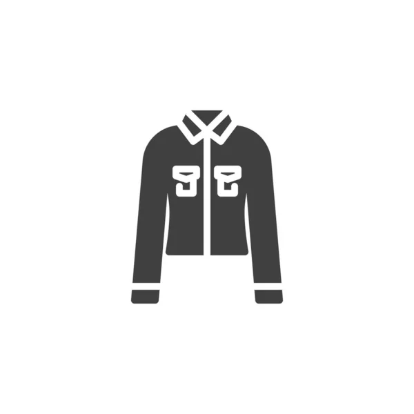 Camicia donna con maniche lunghe icona vettoriale — Vettoriale Stock
