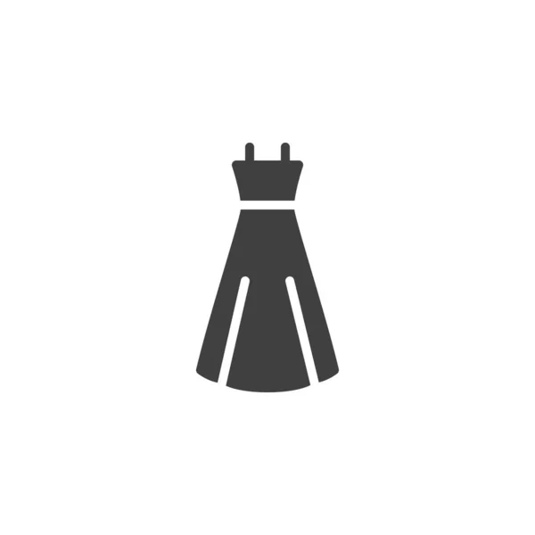 Vestido de baile vestido vetor ícone — Vetor de Stock