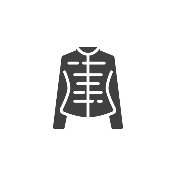 Chaqueta vectorial mujer icono — Vector de stock