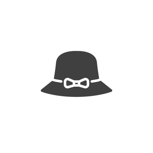 Señoras sombrero vector icono — Vector de stock