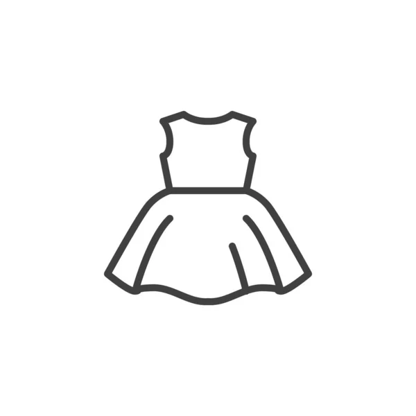 Elegante icona della linea di abbigliamento bambino — Vettoriale Stock
