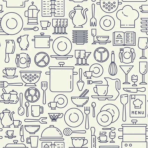 食物、器皿及图标图案 — 图库矢量图片