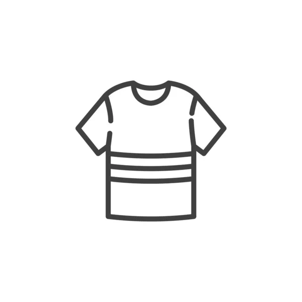 Camiseta de manga corta icono de línea — Vector de stock