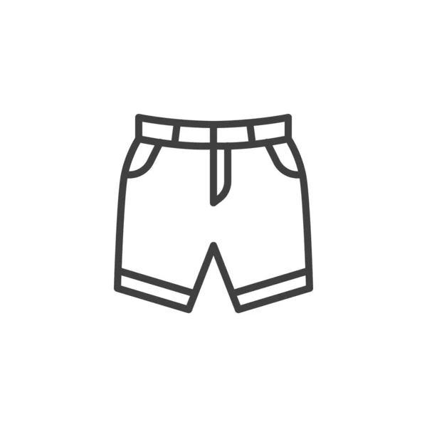 Mens Denim Shorts line icon — Stock Vector