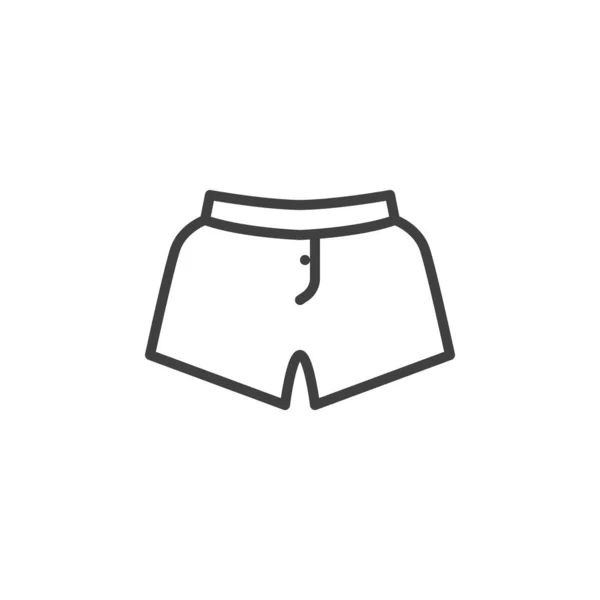 Linea di pantaloncini da spiaggia icona — Vettoriale Stock