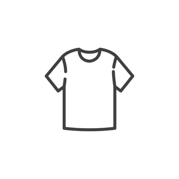 Icône de ligne de T-shirt vierge — Image vectorielle