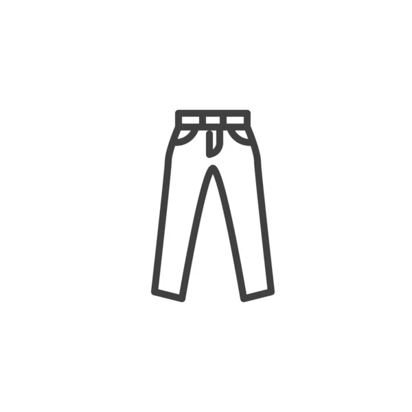 Піктограма лінії джинсових штанів — стоковий вектор