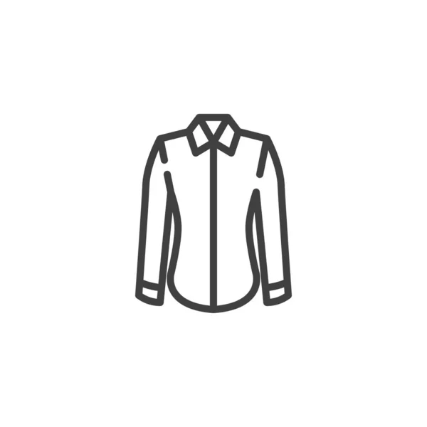 Camisa de manga larga línea icono — Vector de stock