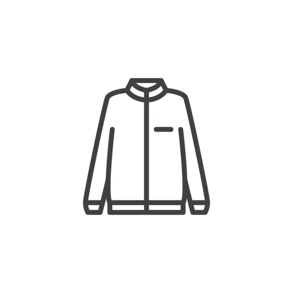 Chaqueta de manga larga icono de línea — Vector de stock