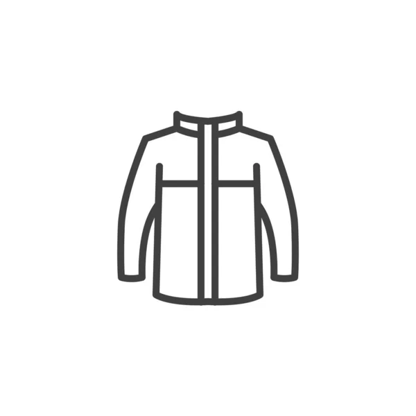 Chaqueta para hombre con icono de línea de mangas largas — Vector de stock