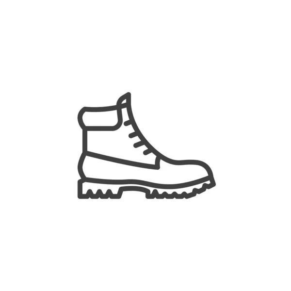 Значок линии ботинка — стоковый вектор