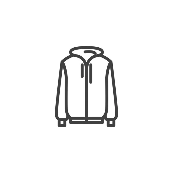 Felpa con cappuccio icona linea maglione — Vettoriale Stock