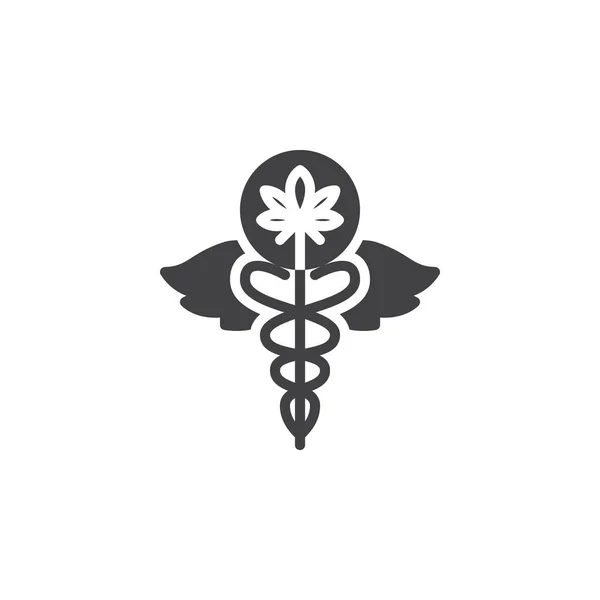 Signo Estilo Lineal Cannabis Medicinal Para Concepto Móvil Diseño Web — Vector de stock