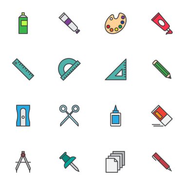 Mobil uygulama ve web tasarımı için doğrusal biçim simgeleri kümesi, basitçe vektör illüstrasyonuName     