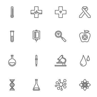 set of medical icons, simply vector illustration   