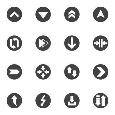 ok simgeleri kümesi, basit vektör illüstrasyonu   