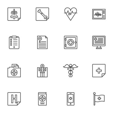 set of medical icons, simply vector illustration   