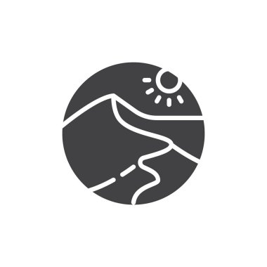 Tepe simgesi, basitçe vektör illüstrasyonu  