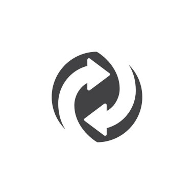 Geri dönüşüm simgesi, basit vektör illüstrasyonu  