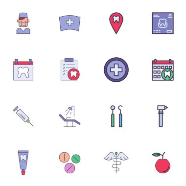 set of medical icons, simply vector illustration  