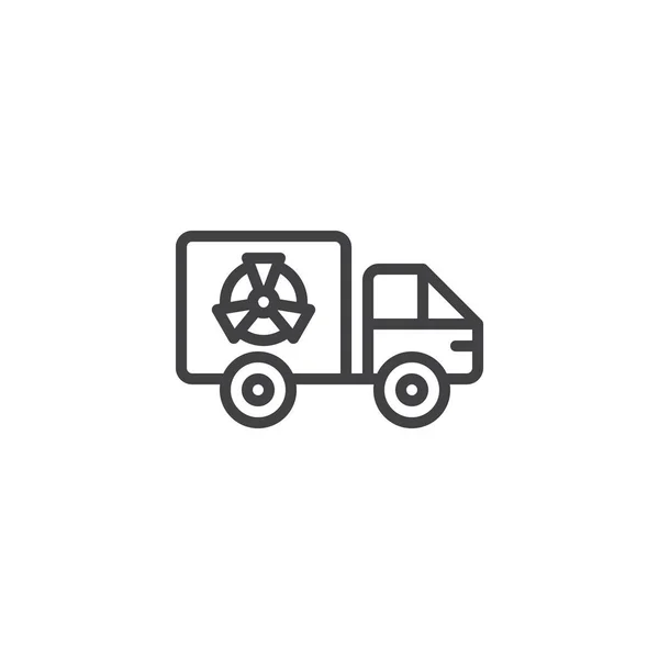 Camion Avec Signe Rayonnement Pour Concept Mobile Conception Web Illustration — Image vectorielle
