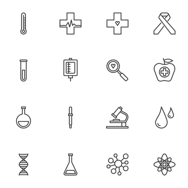 Set Medical Icons Simply Vector Illustration — Stock Vector