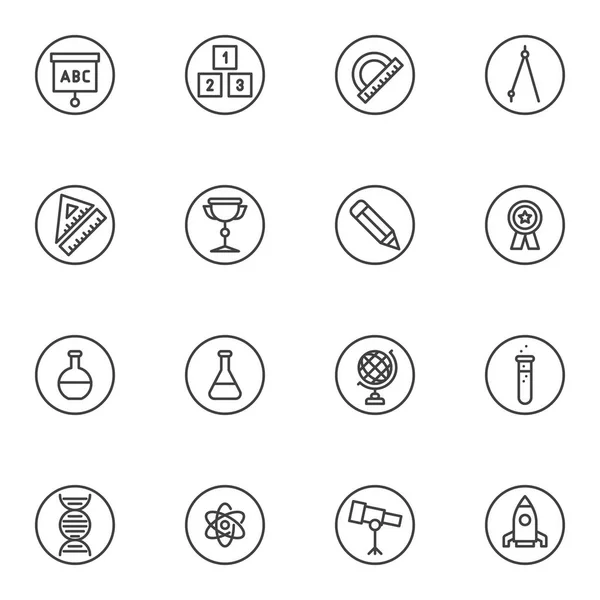 Science Icons Simply Vector Illustration — Stock Vector