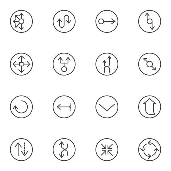 Set Arrows Icons Simply Vector Illustration — Stock Vector