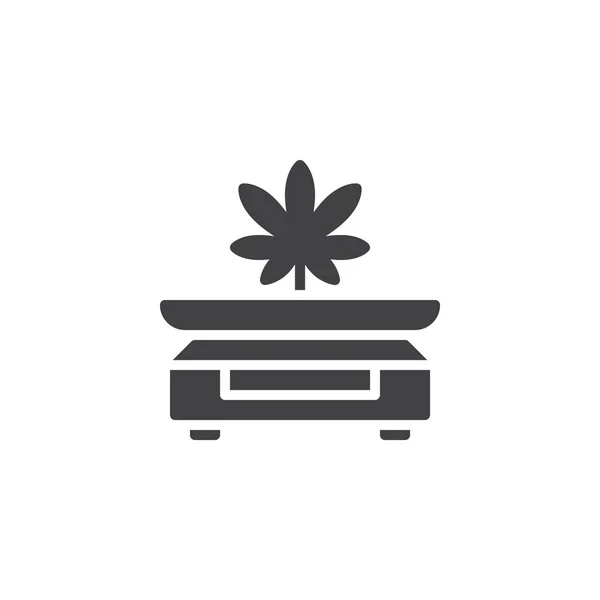 Ícone Folha Cannabis Medicinal Simplesmente Ilustração Vetorial — Vetor de Stock