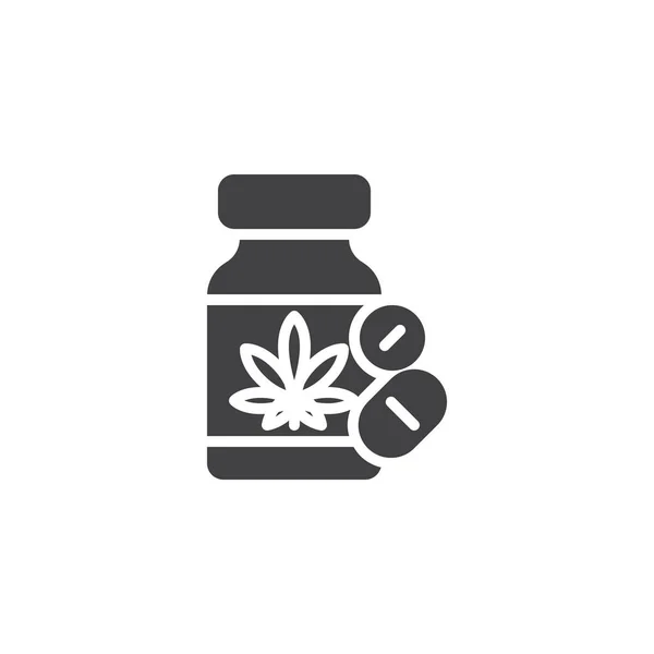 Наркотики Значком Канабісу Просто Векторні Ілюстрації — стоковий вектор