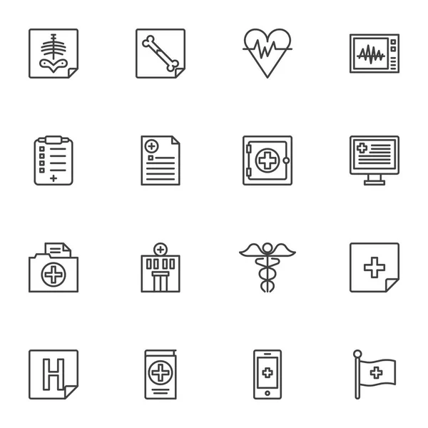 Set Medical Icons Simply Vector Illustration — Stock Vector