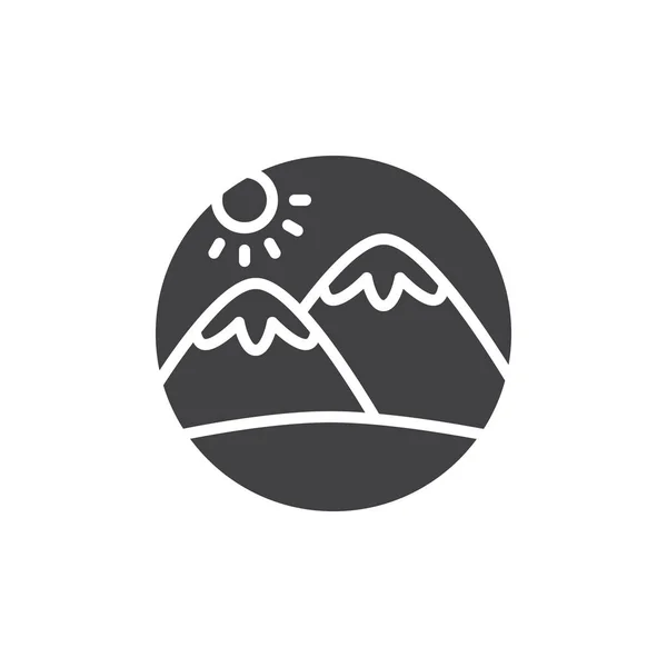 Berge Symbol Einfach Vektorillustration — Stockvektor